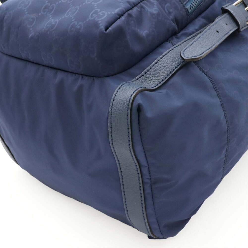 GUCCI Authentic Blue Leather Backpack - Picture 4 of 9